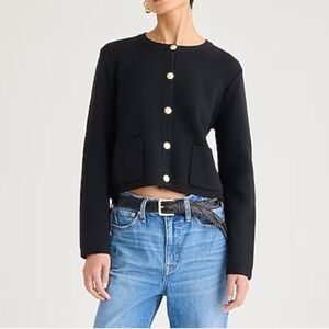(NWT) J. Crew | Black and Gold Catdigan Tailored Cropped Design